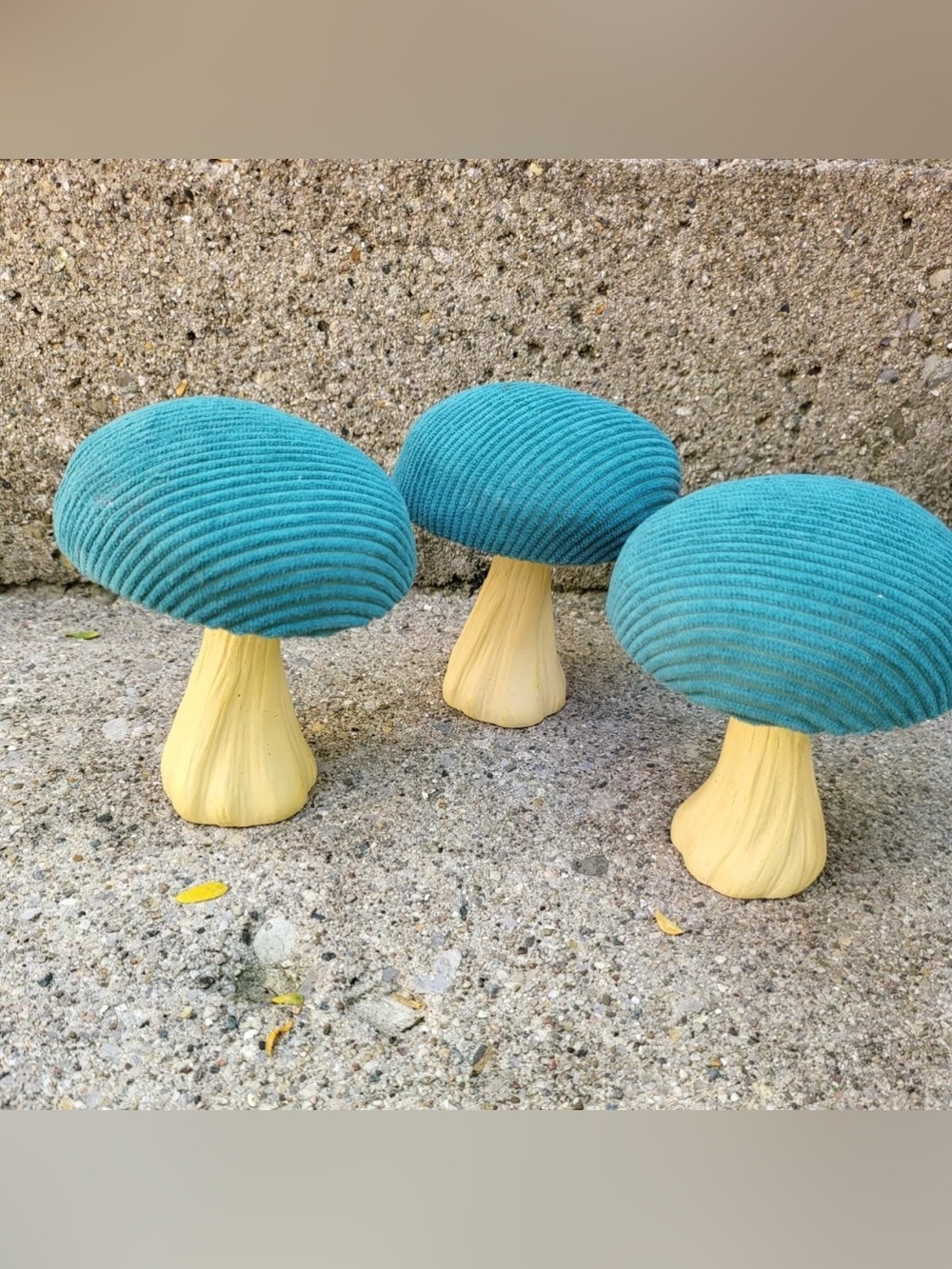 3 Pack Target Velvet Mushroom Figural Grass Bullseye's Playground Peacock Green